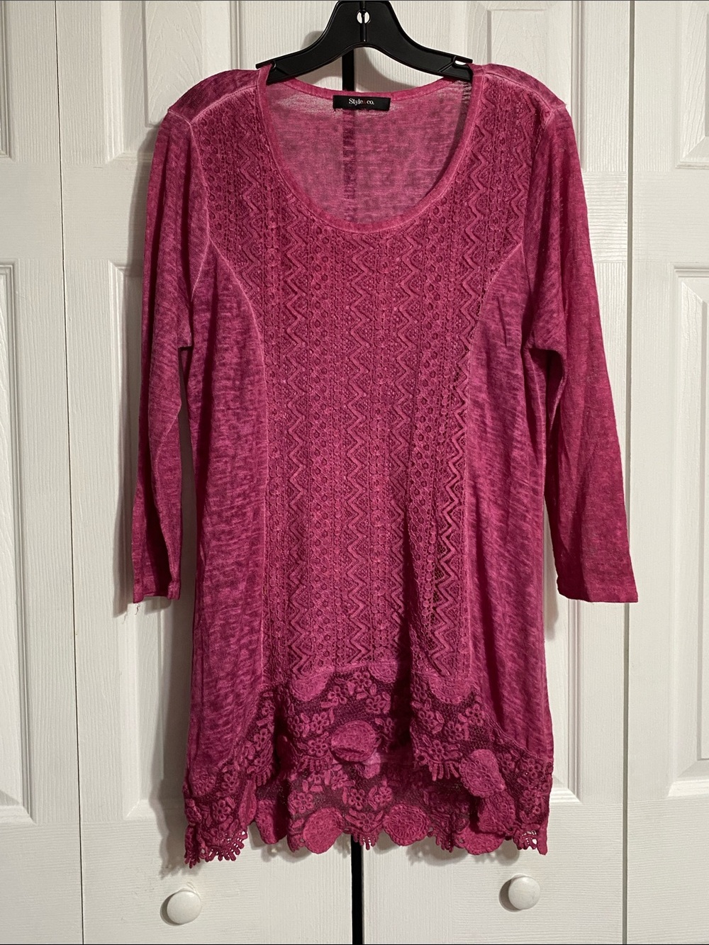 Style & Co lightweight tunic top knit shirt size M /L